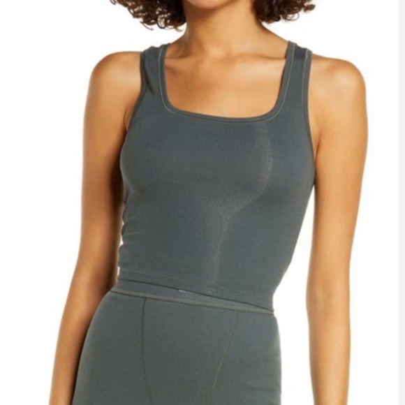 Skims cotton rib tank deep sea small NWT
